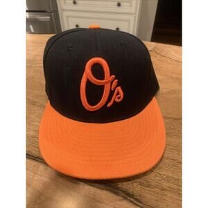 Baltimore Orioles Hat MLB New Era 59Fifty 7 1/4 Fitted Black Orange Baseball Cap
